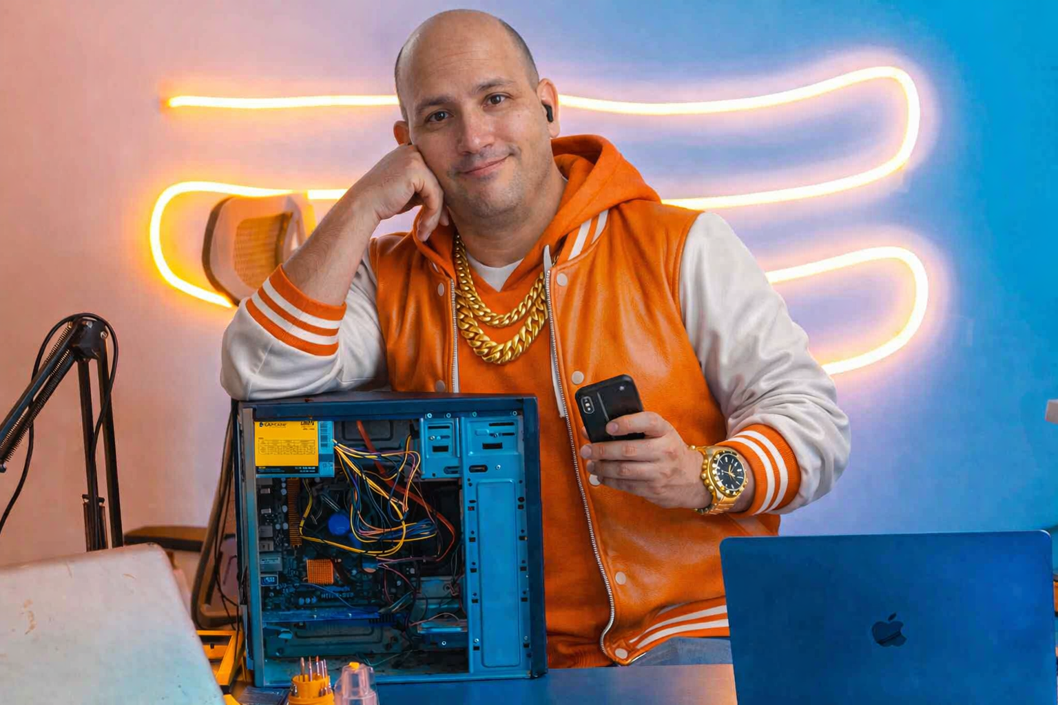 Technician in a technology workspace